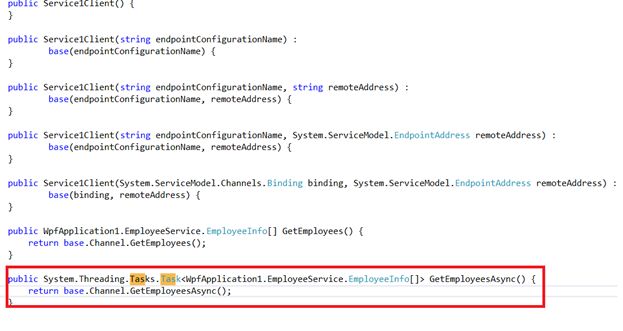 proxy in the WPF application